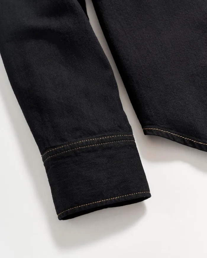Shirting Men Billy Reid Shoals Denim Shirt Black