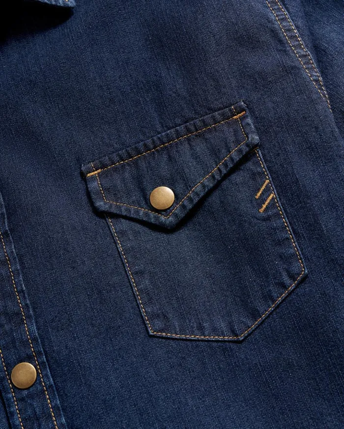 Shirting Men Billy Reid Shoals Denim Shirt Double Dye