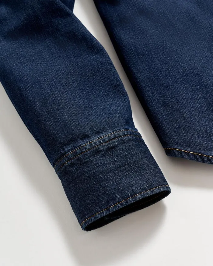 Shirting Men Billy Reid Shoals Denim Shirt Double Dye