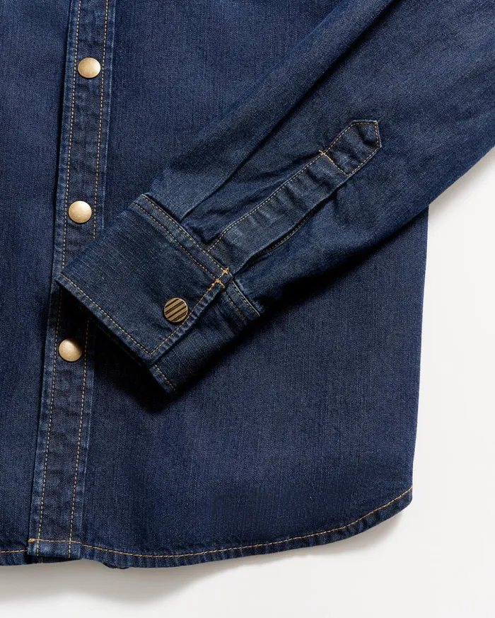 Shirting Men Billy Reid Shoals Denim Shirt Double Dye