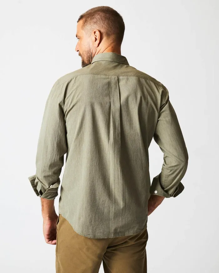 Shirting Men Billy Reid Twisted Msl 1pocket Shirt Olive