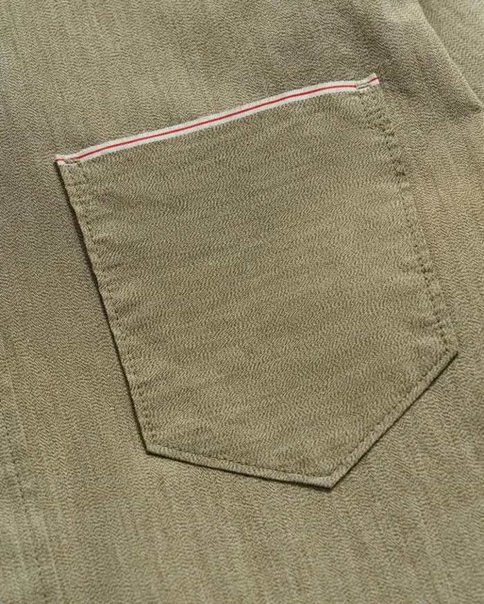 Shirting Men Billy Reid Twisted Msl 1pocket Shirt Olive
