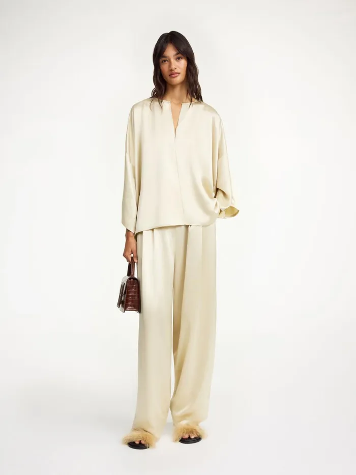 Shirts and Blouses Women By Malene Birger Cicie Blouse Oyster Gray