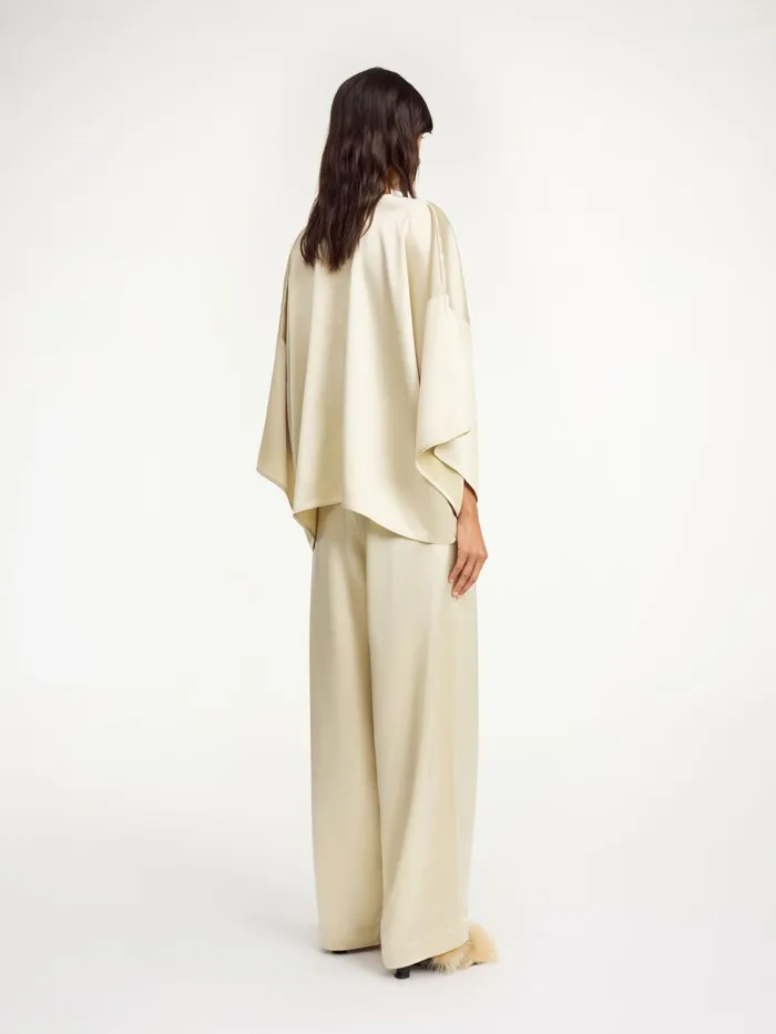 Shirts and Blouses Women By Malene Birger Cicie Blouse Oyster Gray