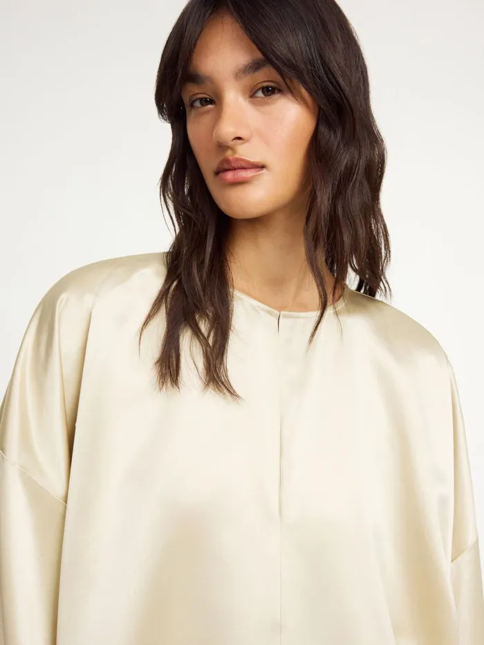Shirts and Blouses Women By Malene Birger Cicie Blouse Oyster Gray