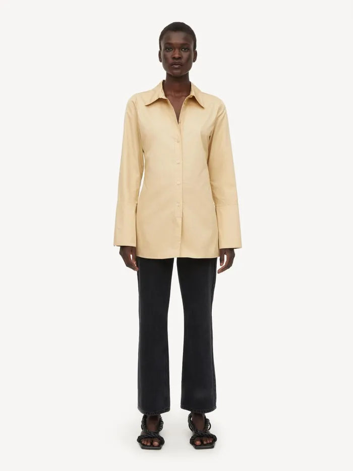 Shirts and Blouses Women By Malene Birger Padano Organic Cotton Shirt Dark Sand
