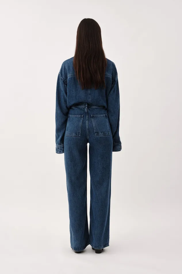 Shirts and Blouses Yolana Tencel Mid Blue Wonhundred Women