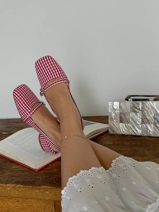 Shoes Lisa Says Gah Women Mackie Heel Pomodoro Gingham Shoes Lisa Says Gah Women Mackie Heel Pomodoro Gingham