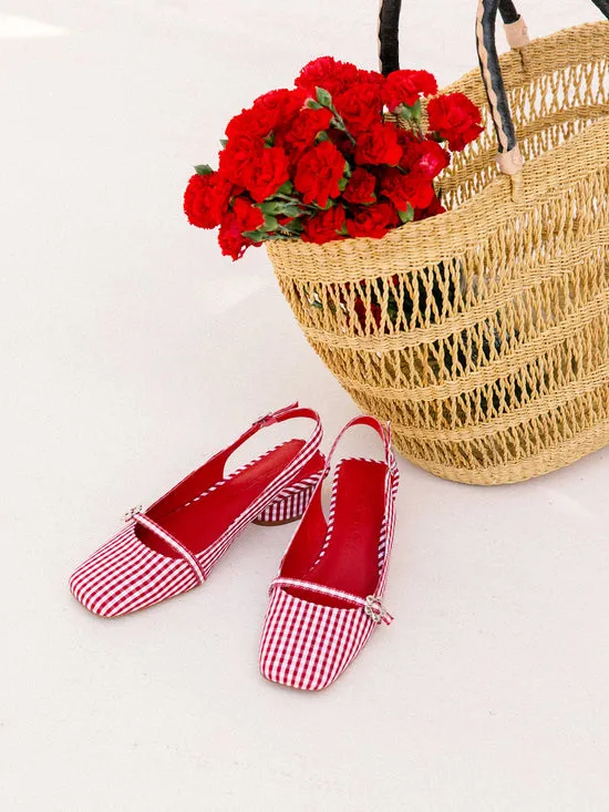 Shoes Lisa Says Gah Women Mackie Heel Pomodoro Gingham Shoes Lisa Says Gah Women Mackie Heel Pomodoro Gingham