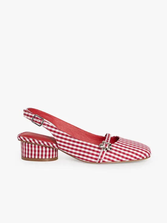 Shoes Lisa Says Gah Women Mackie Heel Pomodoro Gingham Shoes Lisa Says Gah Women Mackie Heel Pomodoro Gingham