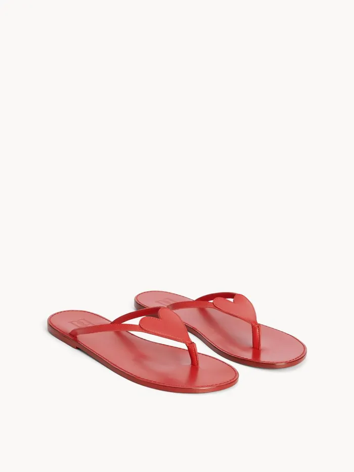 Shoes Women By Malene Birger Ladina Leather Sandals Jester Red