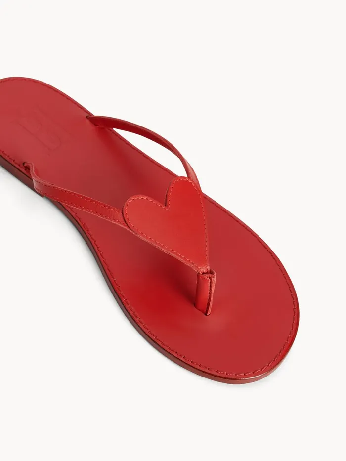 Shoes Women By Malene Birger Ladina Leather Sandals Jester Red