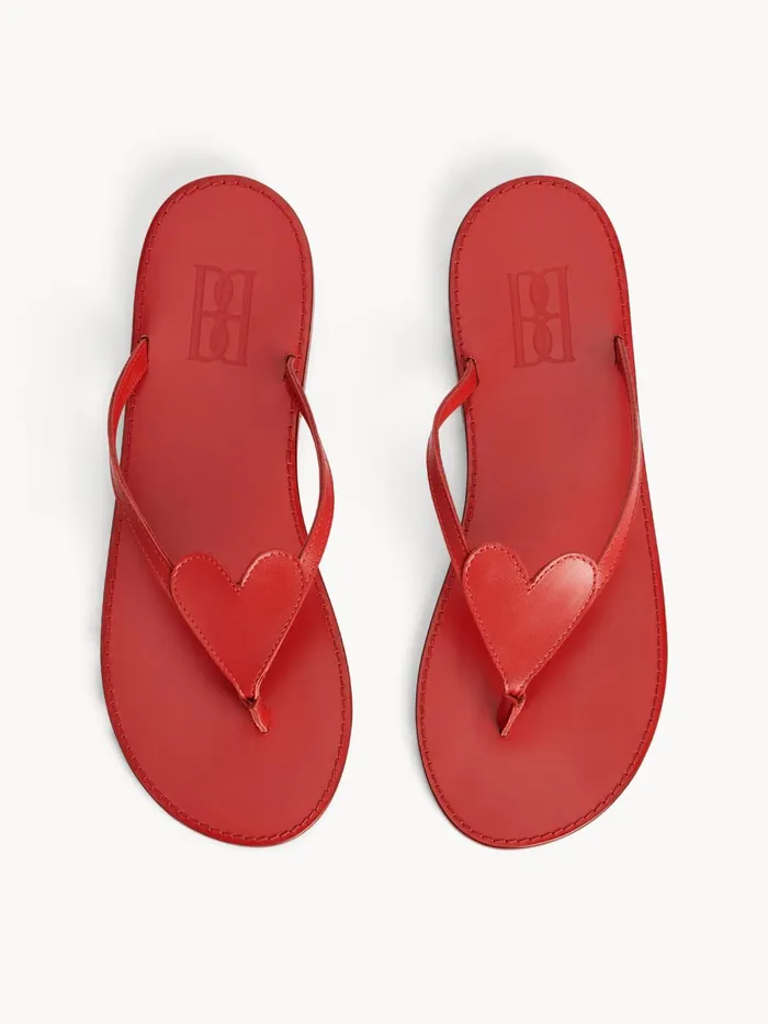 Shoes Women By Malene Birger Ladina Leather Sandals Jester Red