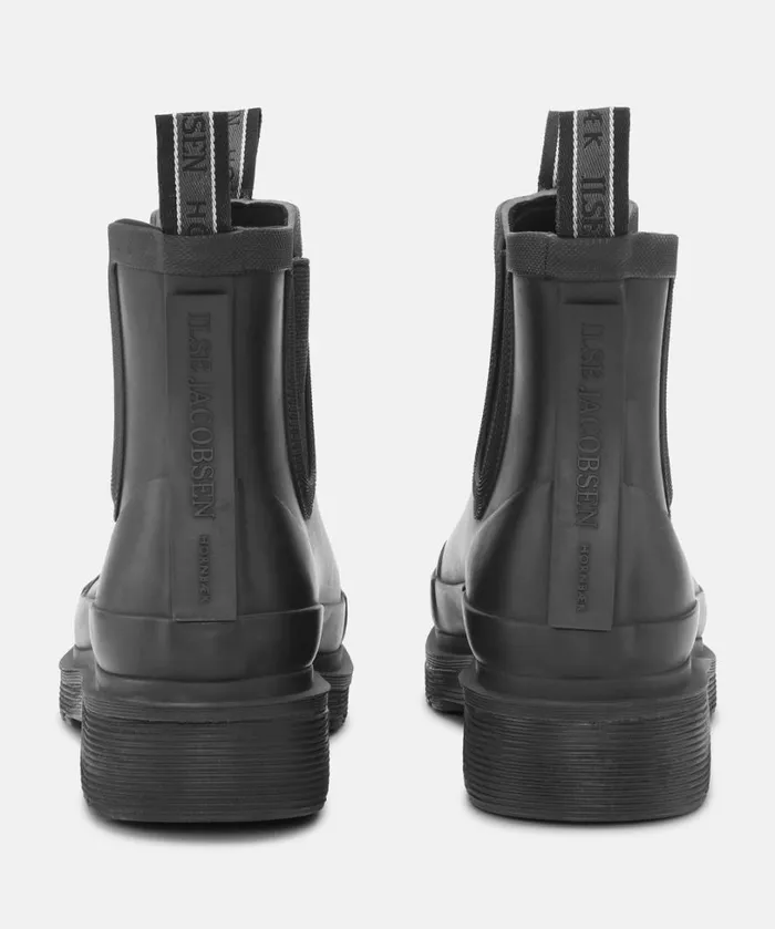 Short Rubber Boots 8211 Black Rainboots Ilse Jacobsen Rainboots Short