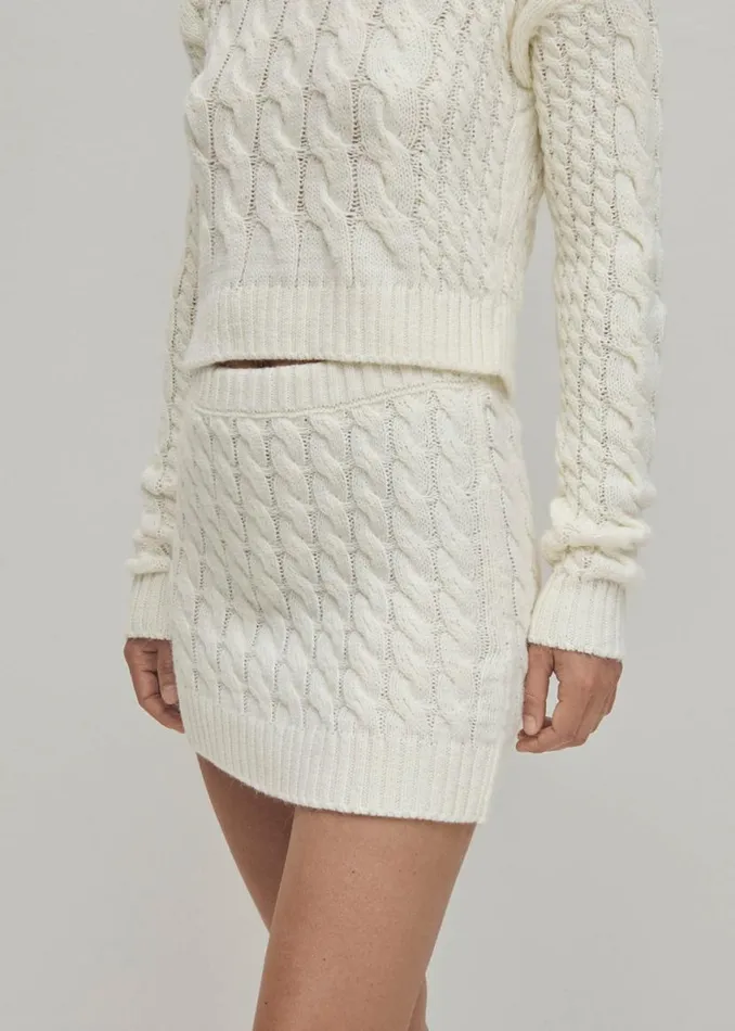 Skirts Women ALOHAS Blake White Tricot Skirt