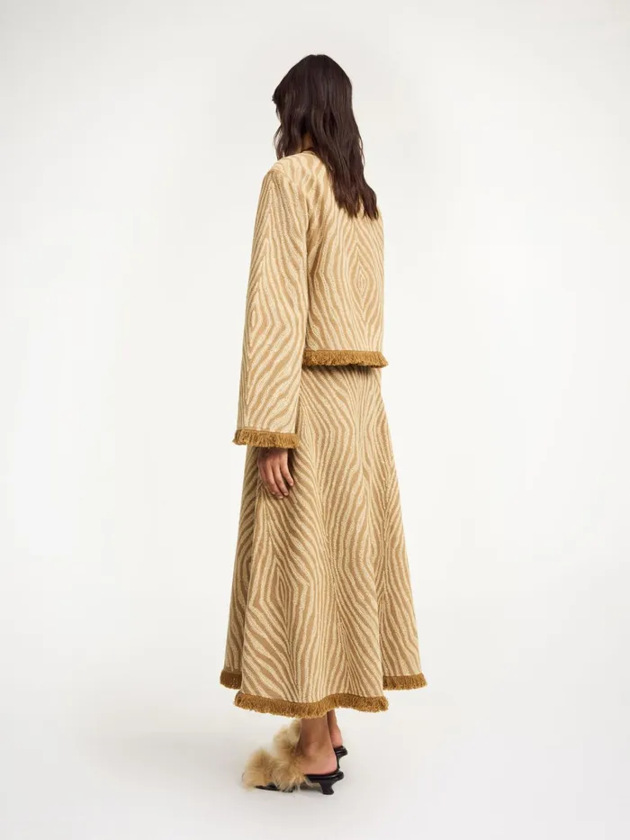 Skirts Women By Malene Birger Giabbo Midi Skirt Zebra Print Skirts Women By Malene Birger Giabbo Midi Skirt Zebra Print