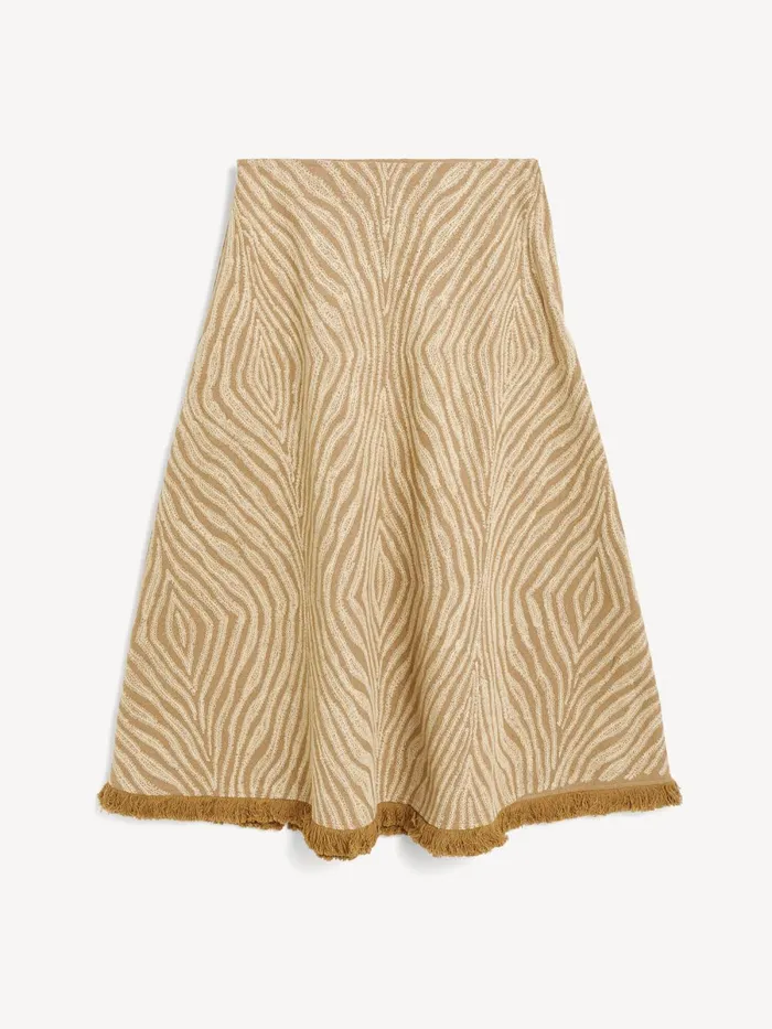 Skirts Women By Malene Birger Giabbo Midi Skirt Zebra Print Skirts Women By Malene Birger Giabbo Midi Skirt Zebra Print