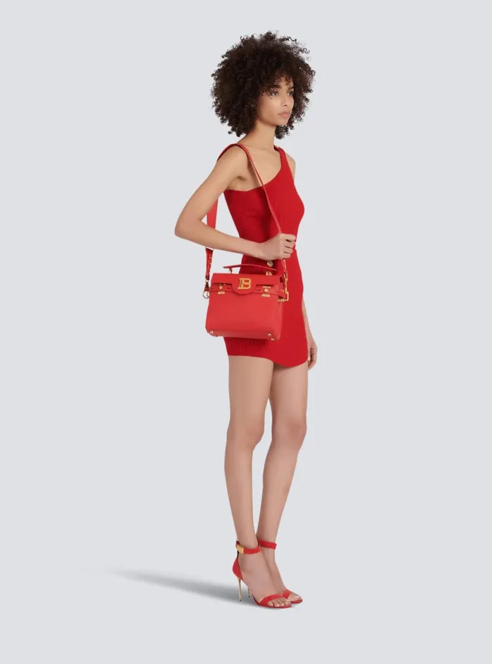 Smooth Leather BBuzz 23 Bag Red Women Balmain Handbags