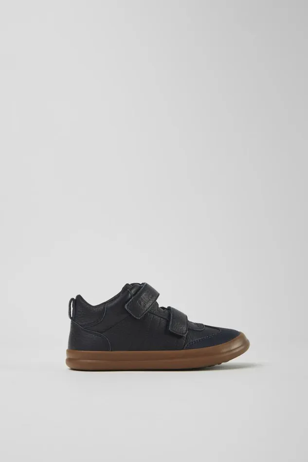 Sneakers Kids Camper Pursuit Blue Leather And Textile Sneakers