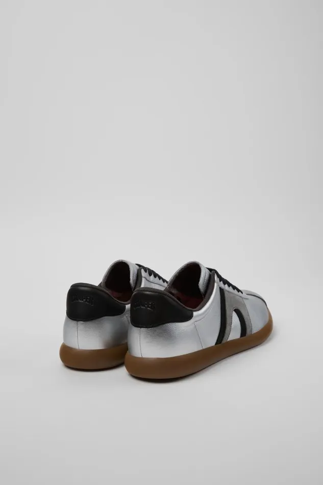 Sneakers Men Camper Pelotas Soller Silverblack Leather And Nubuck Sneakers Sneakers Men Camper Pelotas Soller Silverblack Leather And Nubuck Sneakers