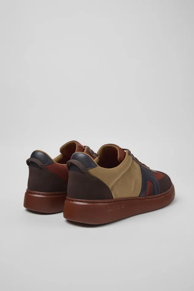 Sneakers Men Camper Runner K21 Brown Textile And Nubuck Sneakers Sneakers Men Camper Runner K21 Brown Textile And Nubuck Sneakers