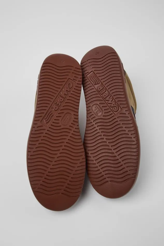 Sneakers Men Camper Runner K21 Brown Textile And Nubuck Sneakers Sneakers Men Camper Runner K21 Brown Textile And Nubuck Sneakers