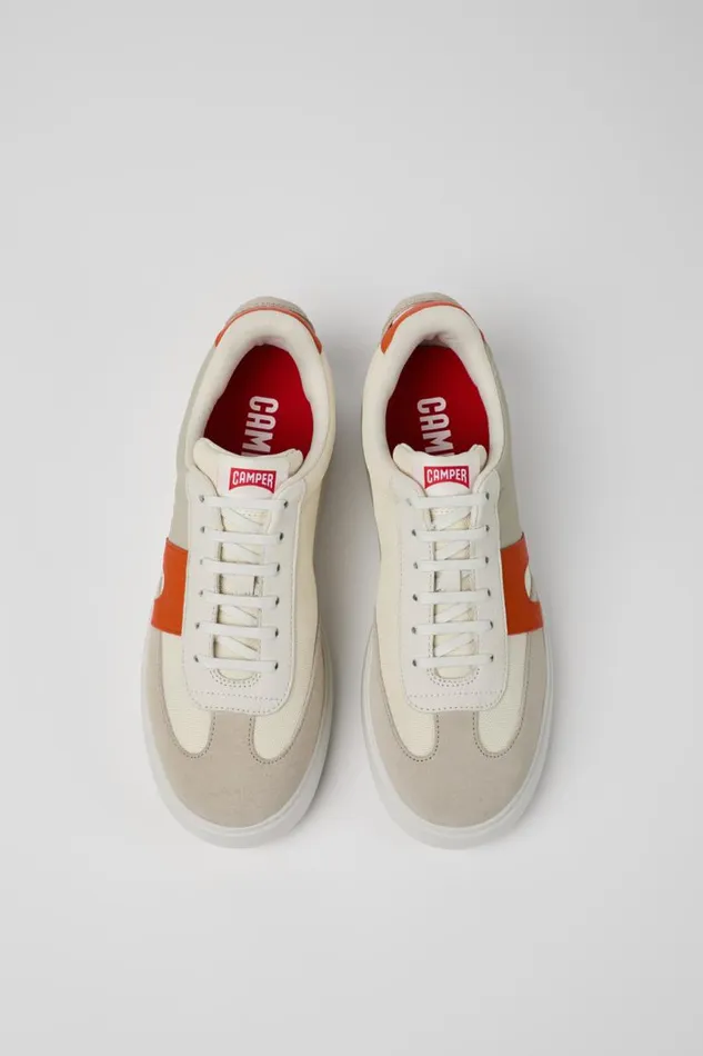 Sneakers Men Camper Runner K21 WhiteGray Textile And Nubuck Sneakers