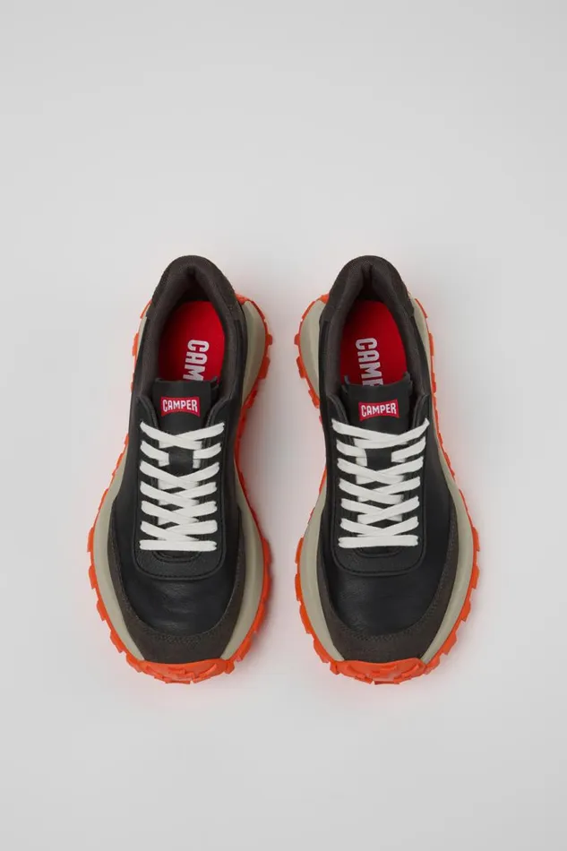 Sneakers Women Camper Drift Trail VIBRAM Black Leather And Nubuck Sneakers