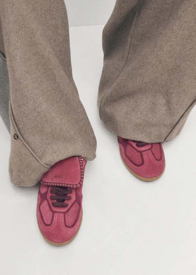 Sneakers WomenMen ALOHAS Tb490 Club Suede Raspberry Leather Sneakers