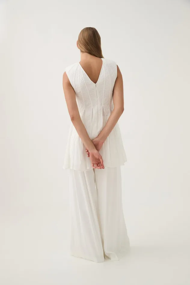 Soleil Lace Mini Dress Ivory Women Aje White Dresses