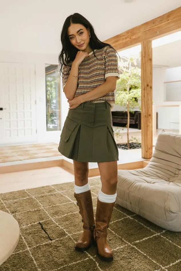 Sora Utility Skirt In Olive Olive Women Bohme Skirts