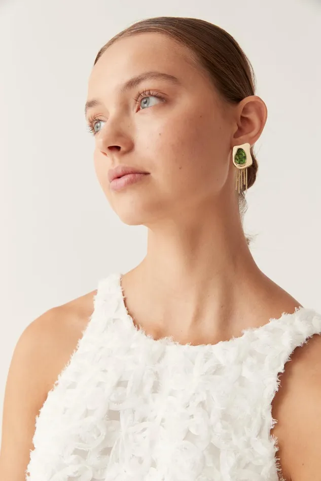 Spark Drop Earring Goldgreen Women Aje Jewelry