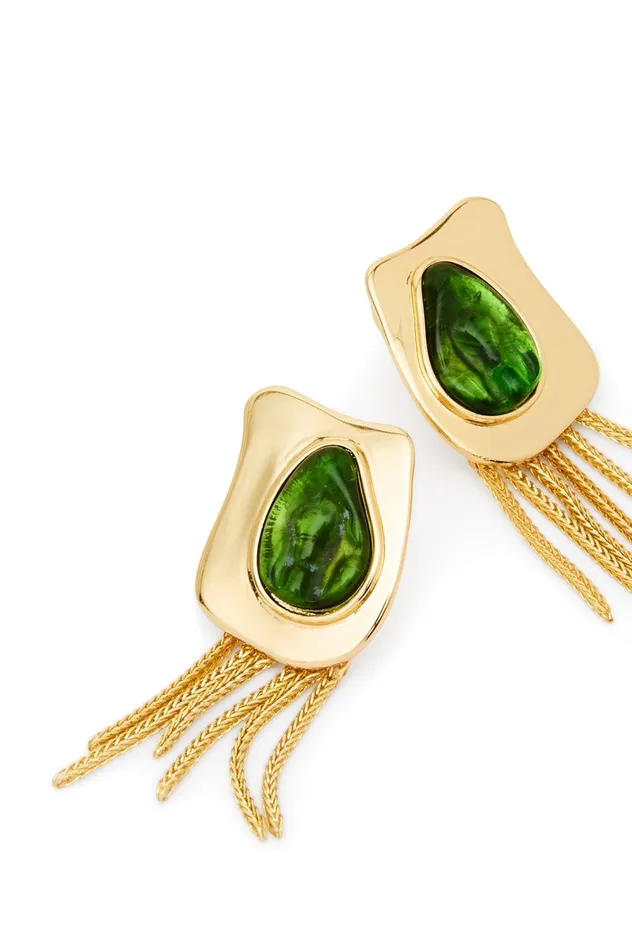 Spark Drop Earring Goldgreen Women Aje Jewelry
