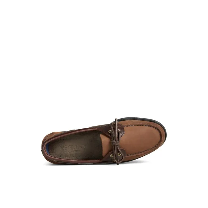 Sperry Authentic Original Boat Shoe Brown Leather Mixed Material Men Boat Shoes