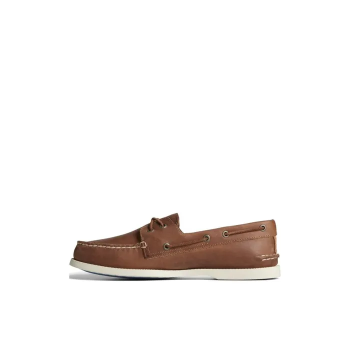 Sperry Authentic Original Cross Lace Boat Shoe Medium Beige Men Boat Shoes