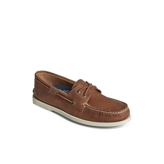 Sperry Authentic Original Cross Lace Boat Shoe Medium Beige Men Boat Shoes