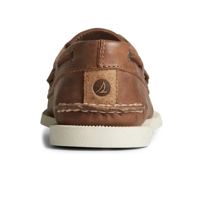 Sperry Authentic Original Cross Lace Boat Shoe Medium Beige Men Boat Shoes