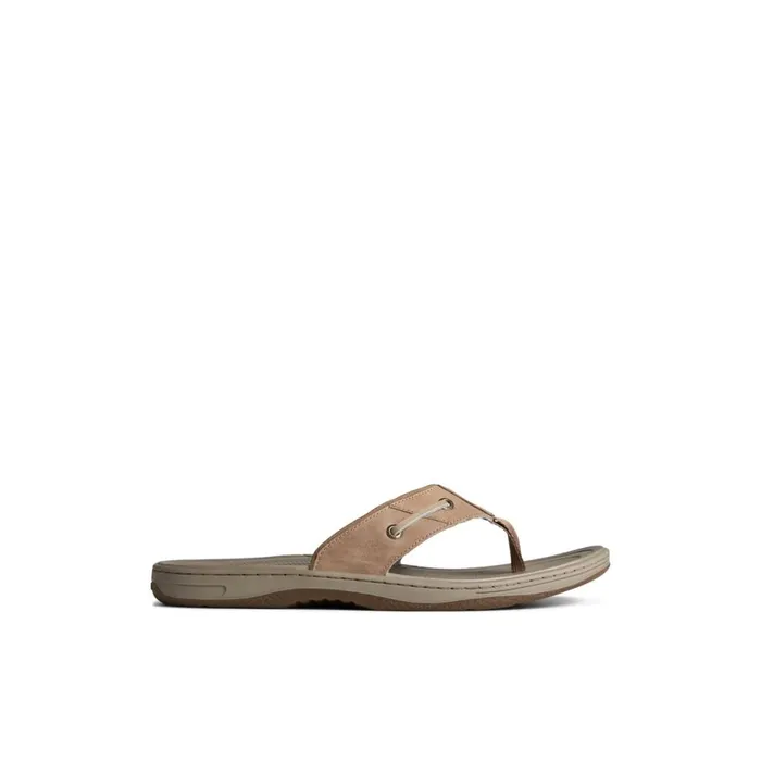 Sperry Baitfish Leather Flip Flop Medium Beige Men Sandals