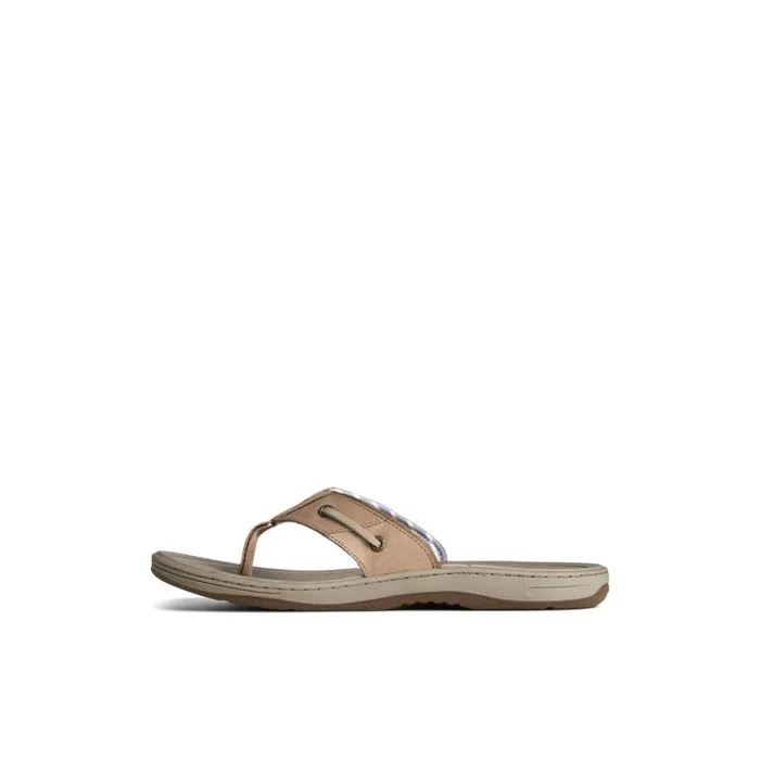 Sperry Baitfish Leather Flip Flop Medium Beige Men Sandals