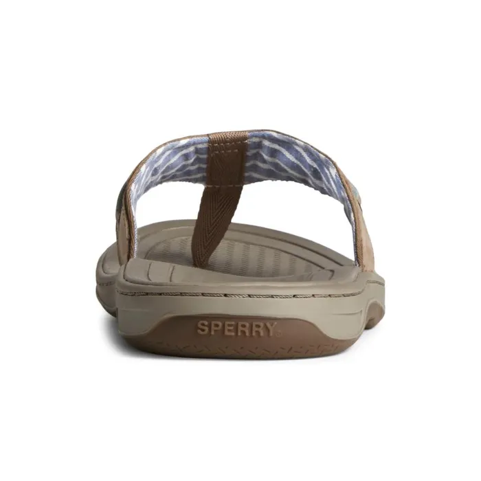 Sperry Baitfish Leather Flip Flop Medium Beige Men Sandals