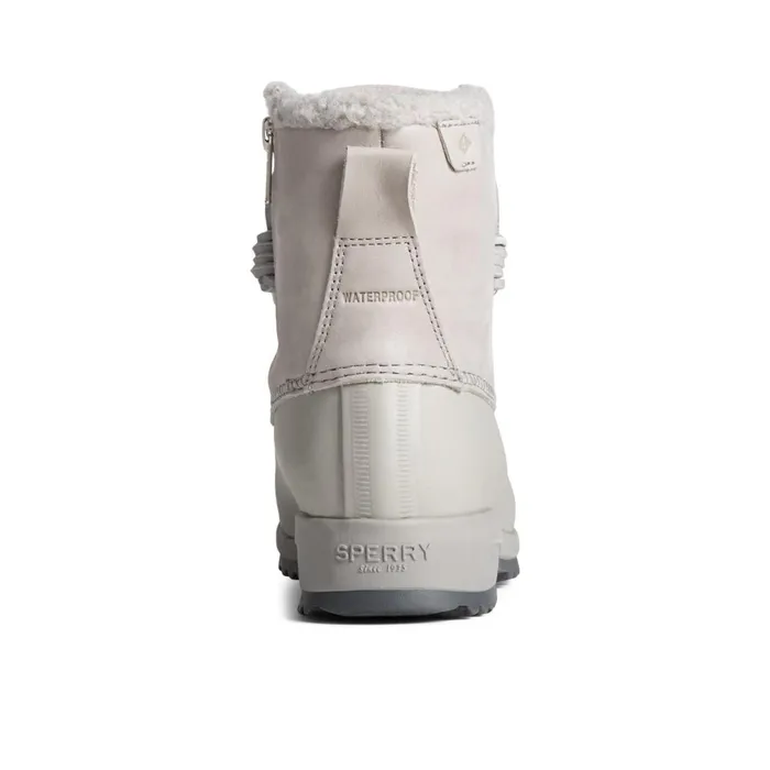 Sperry Maritime Repel Teddy Trim Snow Boot Grey Women Boots