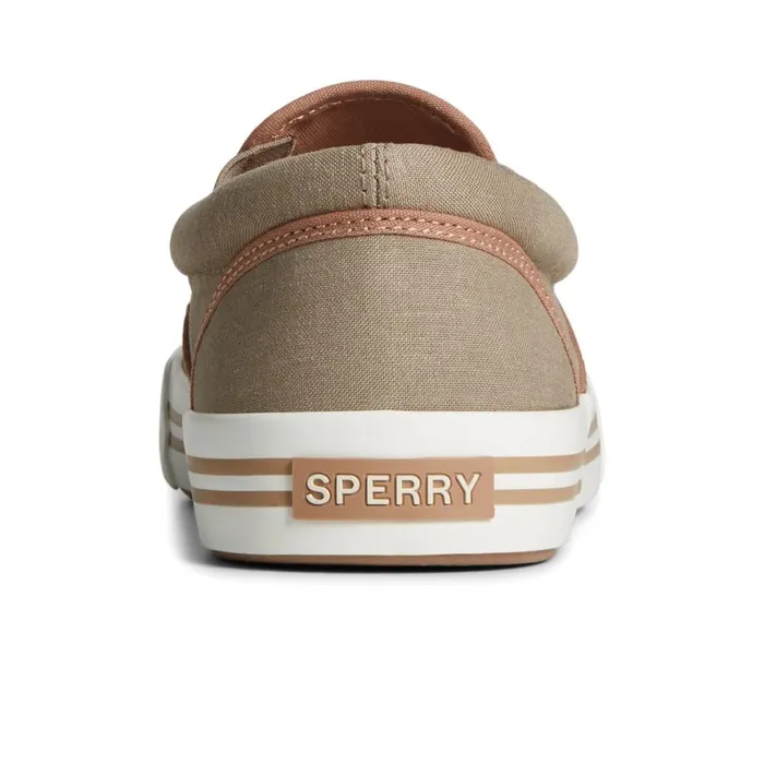 Sperry Striper II Linen Slip On Sneaker Medium Beige Men Sneakers
