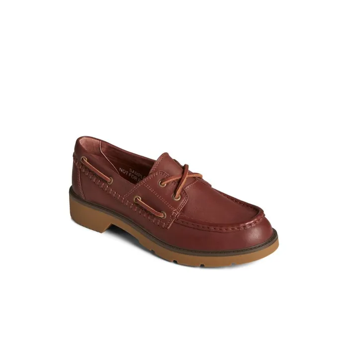 Sperry Wells Boat Shoes Bordo Women Boat Shoes