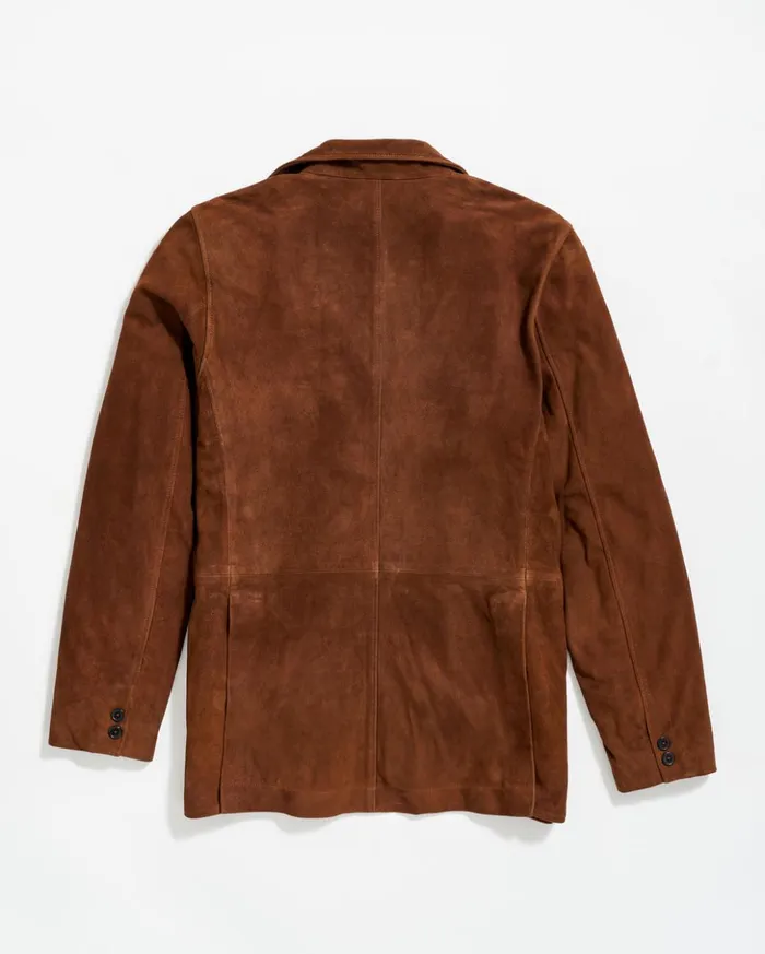 Suiting Men Billy Reid Rivermont Suede Jacket Cognac
