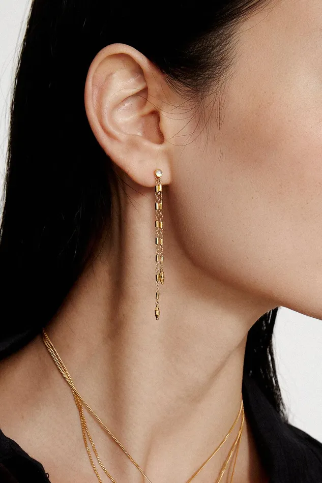 Suleyma Drop Earrings Yellow Gold Women Chan Luu Earrings