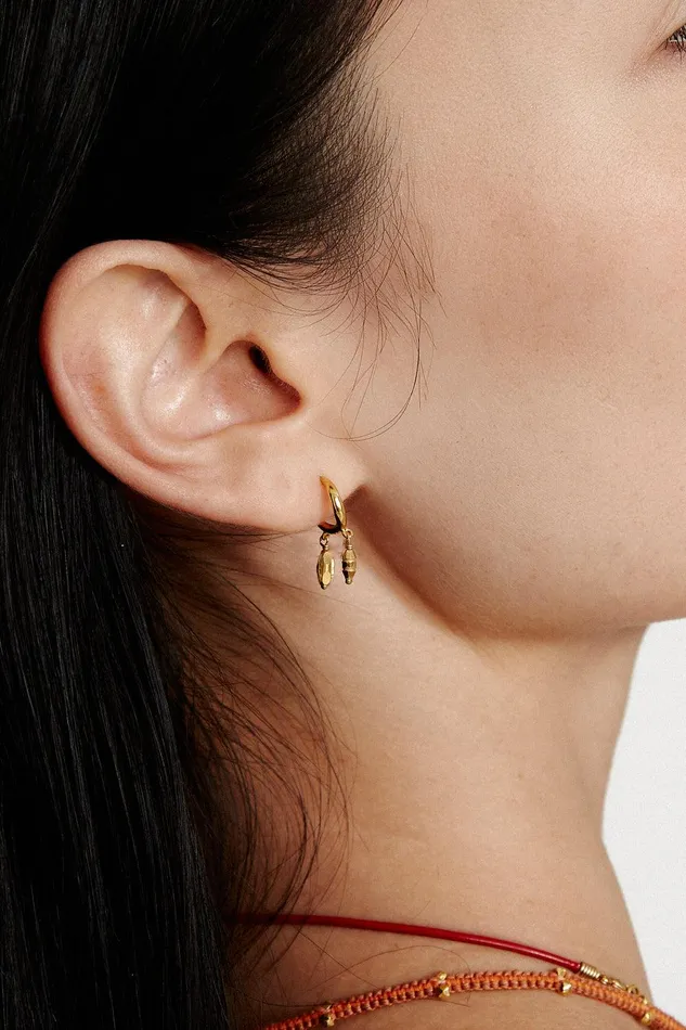 Suleyma Hoop Earrings Yellow Gold Women Chan Luu Earrings