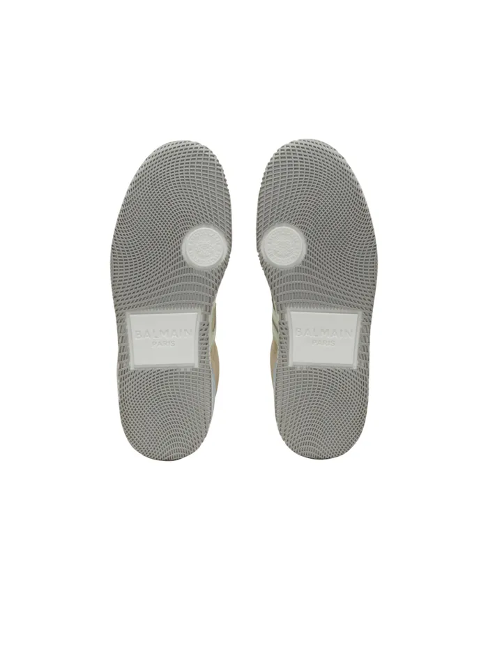 Swan Sneakers In Calfskin And Suede Multicolor Women Balmain Sneakers