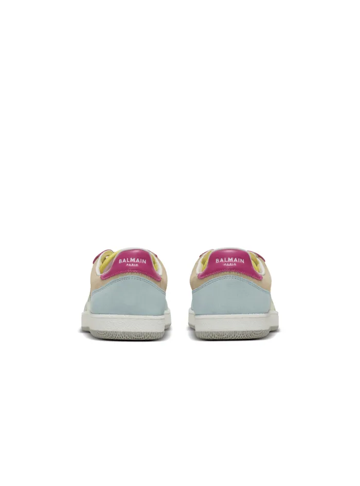 Swan Sneakers In Calfskin And Suede Multicolor Women Balmain Sneakers