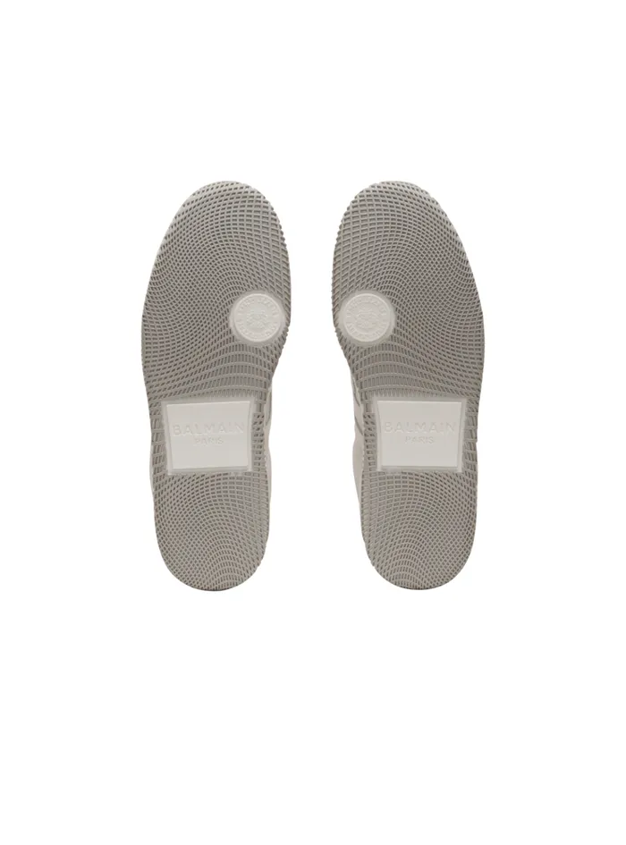 Swan Sneakers In Calfskin And Suede White Men Balmain Sneakers