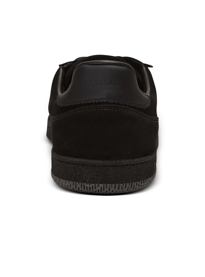 Swan Suede And Patent Leather Sneakers Black Men Balmain Sneakers